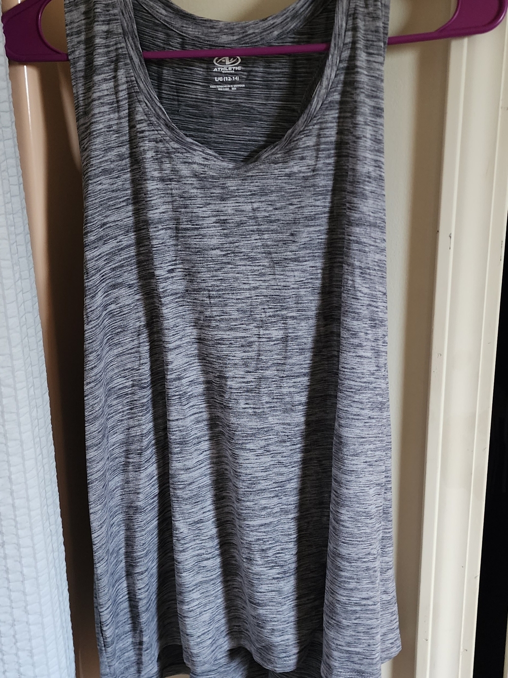 Athleta Gray Space-Dye Racerback Tank